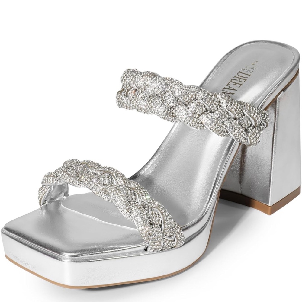 Brand new silver heels